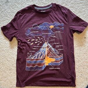 Volcano Graphic Maroon T-Shirt by Old Navy